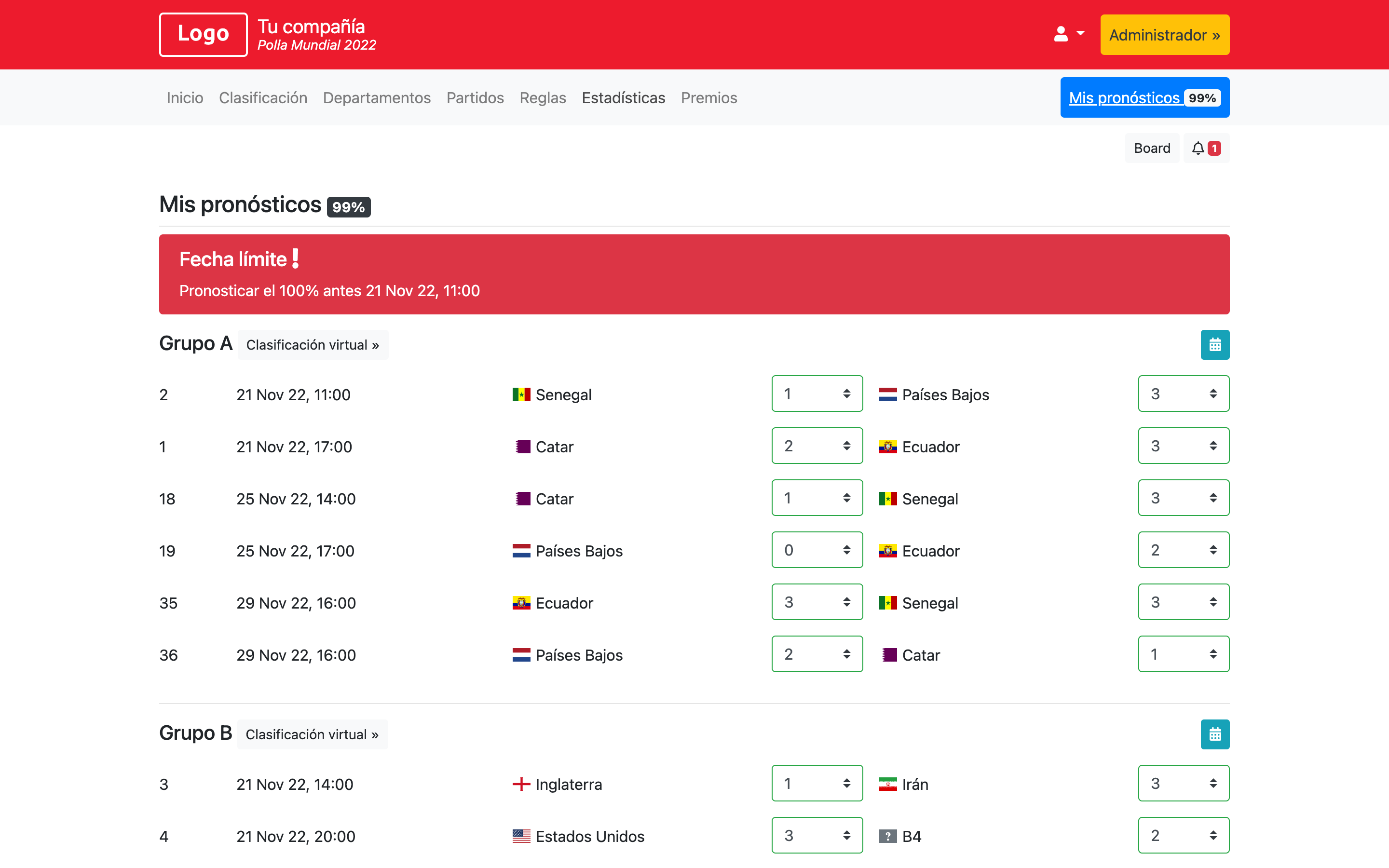 Polla Mundial 2026 - WK 2026